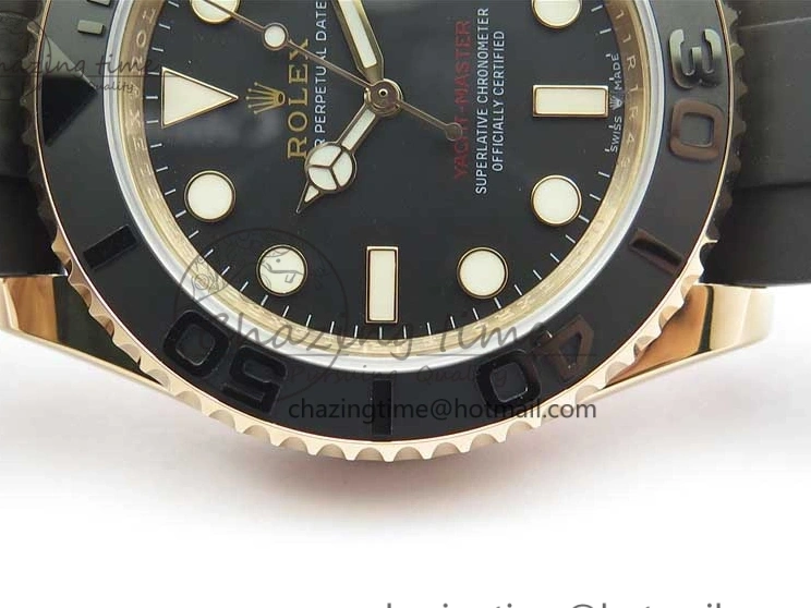 MiroTime 0523 Yacht-Master 116655 UBF 1:1 Best Edition 3D Black Ceramic Bezel on Black Rubber Strap A2836(Free Extra Strap) SunProtective 3061